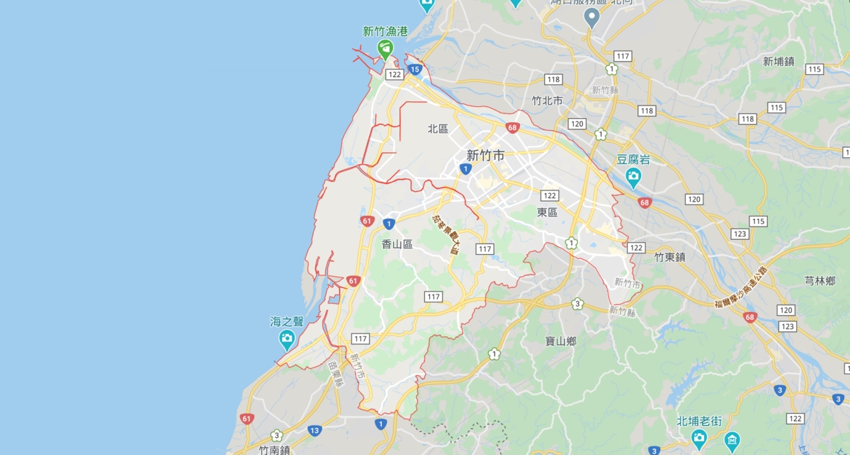 新竹市區域地圖